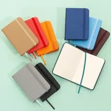 Mini Caderneta Tipo Moleskine Com Pauta Caderno De Anotações