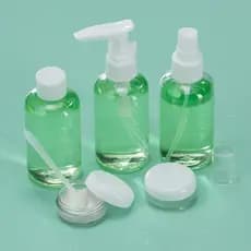 Kit para Viagem - Porta Álcool Perfume Creme Hidratante - 6 peças