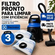 Kit 3,6,9,12 Unidades  Saco Aspirador Electrolux FLEX- Resistente e Descartável AQP10/AQP20/ A10N1 AWD01 ACQUA POWER
