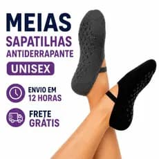 Kit Meia Pilates Lisa Antiderrapante Preta unissex 35/40 Conforto e segurança Premium ACADEMIA YOGA e HIDROGINÁSTICA