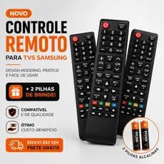 Controle Remoto Universal para TV Samsung Smart- Alta Qualidade C/ Pilhas INCLUSAS FRETE GRATIS