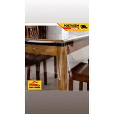 Toalha De Mesa Plastico Transparente Térmica Para 4 6 8 e 10 Lugares Grossa