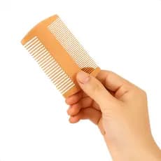 Pente Fino Madeira Antifrizz Barba Cabelo Mechas Piolho