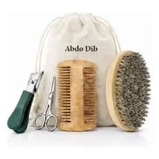 Kit Barba Alicate Unha Resistente Madeira Bag Abdo Dib