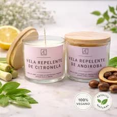 Vela Repelente Alergo Easy Citronela 100% Vegano Produto Natural Citronela Andiroba
