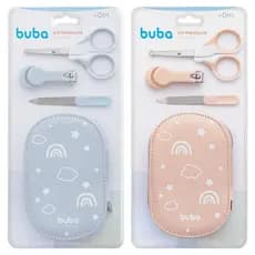 Kit Higiene Cuidados Bebê Com Estojo Manicure Recém-nascido Menino Menina Buba Tesoura Lixa Cortador