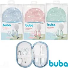 Kit Higiene Cuidados Bebê Com Estojo Completo Tesoura Pente Cortador Manicure Infantil Buba