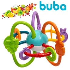 Mordedor Chocalho Macio Brinquedo Flexível Para Bebê Fruit Ball Buba Educativo Infantil Soft