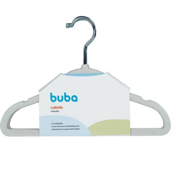 Kit 5 Cabides Infantil De Veludo Cabide Para Roupa Bege Antideslizante Criança Bebê Buba