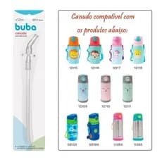 Canudo Refil Repositor em Silicone Para Garrafas Térmicas Canudinho Para Copo Térmico Buba