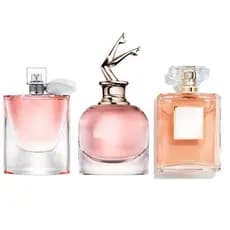Kit 3 Perfumes Femininos Fragrâncias Famosas