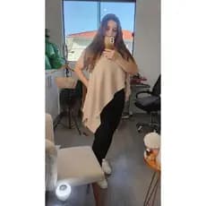Blusa  elegante feminina  capa com top, multiuso