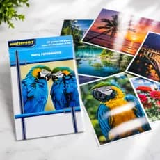 Papel Fotográfico High Glossy A4 180g Masterprint 20 Folhas Para Impressora Jato de Tinta