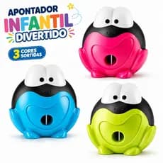 Apontador Escolar Infantil  CROC CROC SAPO 1 Furo Com Deposito MAPED