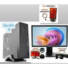 computador micro slim Intel Core i5/i7- SSD 240/480 16GB monitor 19'polegadas kit multimidia