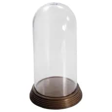 8 Redomas de Acrílico Cúpulas Bases cor Ouro Envelhecido Pequenas 11 cm