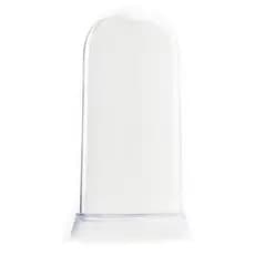 1 Cúpula Redoma de Acrílico Média 15 cm base cor Cristal / Transparente ou Ouro Velho