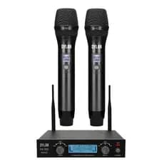 MICROFONE SEM FIO DYLAN DW-902 POWER UHF C/2 MICROFONES BASTÃO