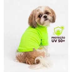 Roupa Pet Camisa Lima Proteção Solar UV50+ protetor sol verde neon cachorro cães e gatos roupinha