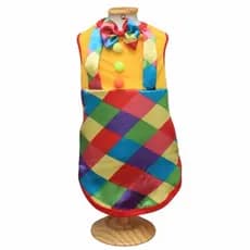Roupa Pet - Palhaço Gravatinha Modelo Fantasia Cachorro Masculino Feminino Jardineira carnaval