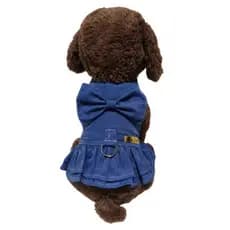 Coleira Peitoral Pet com Guia - Jeans