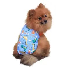 Roupa Pet  Teo Modelo Regata Moletom Dino dinossauro pijama azul macho femea cachorro