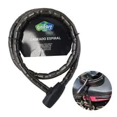 Cadeado Trava Aço Grosso Moto Bike Estepe 22x1500 Emborrachado Reforçado Segurança