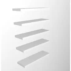 KIT COM 5 PRATELEIRAS BRANCA 30x10   DECORAÇÕES/ AMBIENTES (QUARTO, SALA, COZINHA, BANHEIRO, LAVANDERIA)