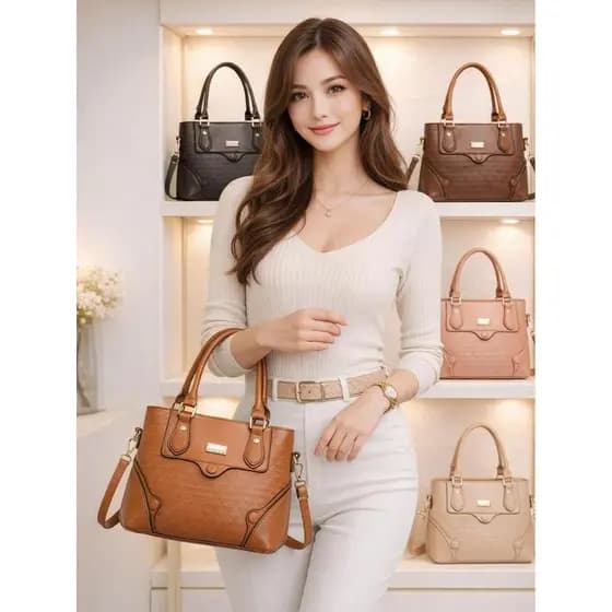 Bolsa media feminina com 2 opções de alça.