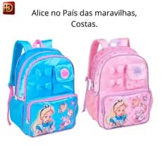 Alice no país das Maravilhas.mochilas infantal juvenil costas,mochilas de costas feminina.mochilas femininas,mochilas .