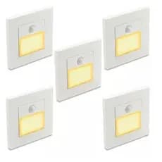 KIT 5 Balizador Lâmpada Luminária Sensor Movimento Infravermelho LED Sensor Presença PIR - CH234