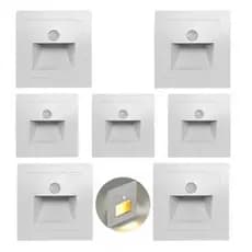 KIT 7 Balizador Lâmpada Luminária Sensor Movimento Infravermelho LED Sensor Presença PIR - CH234