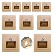 KIT 10 Balizador Lâmpada Luminária Sensor Movimento Infravermelho LED Sensor Presença PIR - CH251