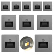 KIT 10 Balizador Lâmpada Luminária Sensor Movimento Infravermelho LED Sensor Presença PIR - CH252