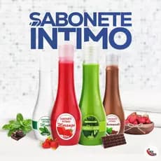 Sabonete Íntimo Feminino Líquido Suave - Barbatimão, Morango, Menta - Fragrâncias Refrescantes