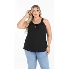 Kit 4 Regatas Duna Feminina Plus Size Confortável Não Amassa Alça Larga