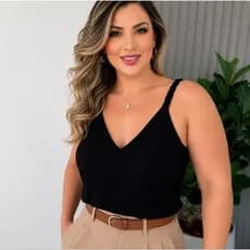 REGATA FEMININA ALÇA TRANÇADA TECIDO DUNA NÃO AMASSA SOLTINHA ELEGANTE MODA VERÃO