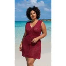 Saida de praia BLOGUEIRA GOLA V feminina lançamento verão 2021 (Veste 36 ao 46)/ saida de praia evangélica GOLA V