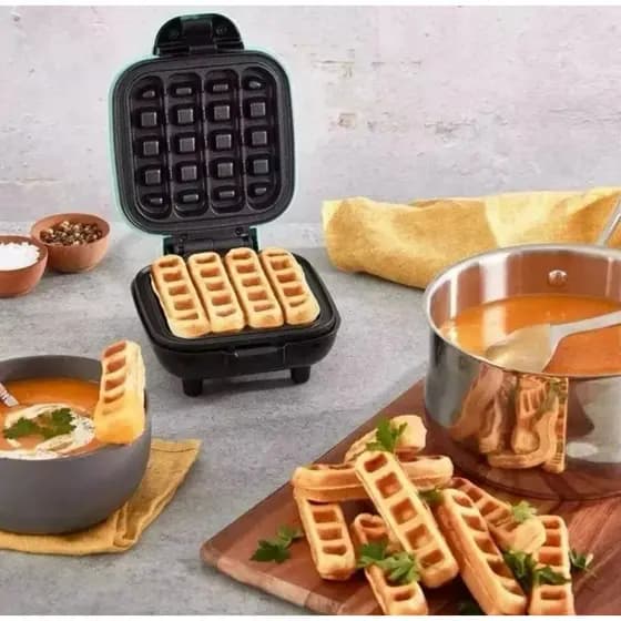 Mini Máquina de Waffles 110v - Compacta e Rápida para Waffle
