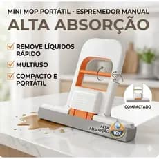 Mini Mop Portátil para Pia e Rodo Esponja de Limpeza - Banheiro - Box - Bancada Cozinha
