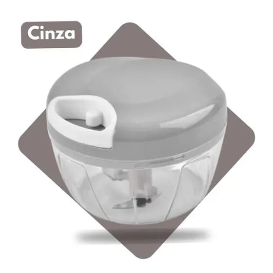 Triturador Processador Manual 3 Lâminas - (Cores Sortidas)