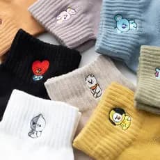 Meia Feminina Cano Curto Invisível De Algodão Fino BTS BT21