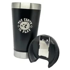 Copo Terra Plana The Earth is Flat 500ml Isolamento Térmico