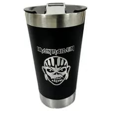 Copo Térmico Iron Maiden 500ml + Tampa + Abridor Garrafas