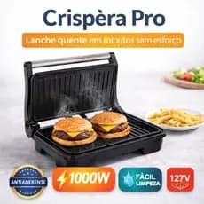 Sanduicheira Eletrica Grill 1000w Design Inox Resistente 127v Facil Limpeza Preparo Rapido