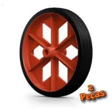 Roda Para Carrinho De Feira  Reforçada 2 Peças Envio Ja PROMOÇÃO