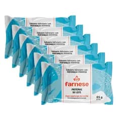 Kit 6un Sabonete Hidratante Perfumado Proteinas do Leite 85g Farnese  Envio Ja