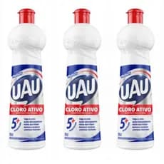 Kit C/ 3 Cloro Ativo Limpador Multiso Uau Esqueeze 500ml 5 Em 1 Envio Ja PROMOÇÃO