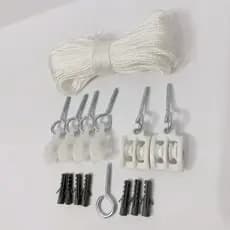 Kit Corda De Varal Pvc Para Secadores de Teto Roldana com 2 Carretilha Invisivel Dupla e 4 Simples PROMOÇÃO