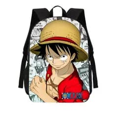 Mochila Estojo Lancheira Escolar Anime Pirata